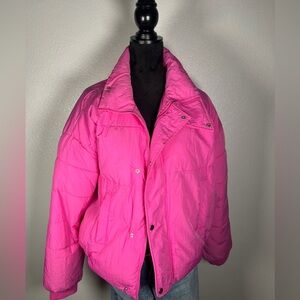 Vintage Free People Pink Bomber Jacket